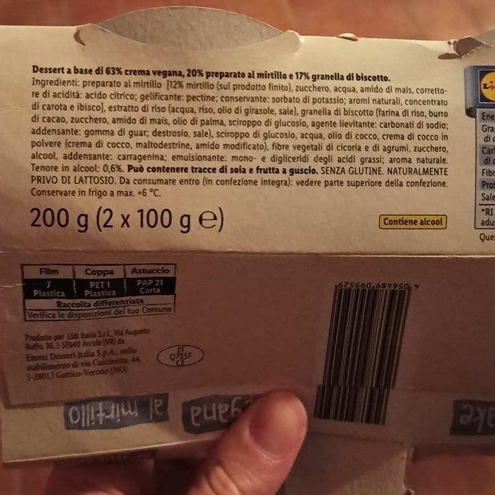 review photo of Vemondo Cheesecake vegana al mirtillo shared by @iryx on 09 Jan 2022 - review