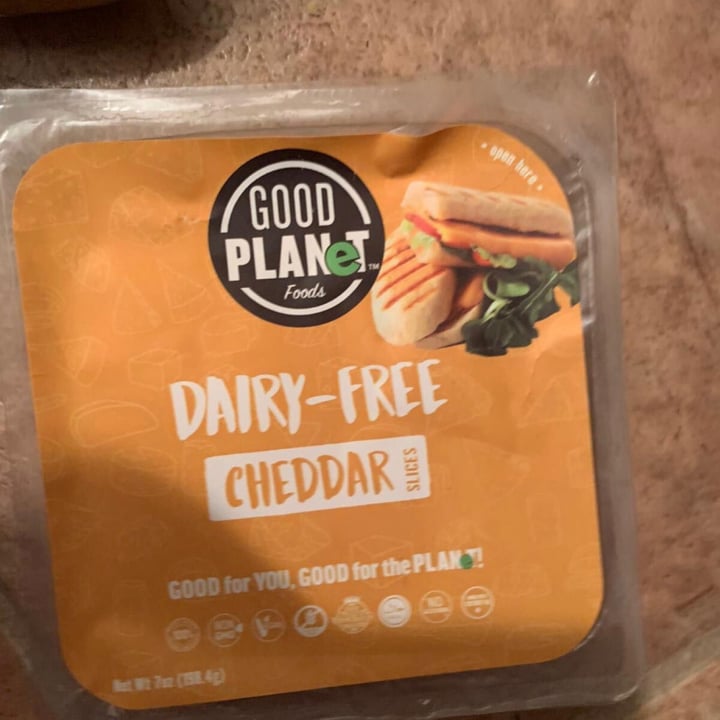 photo of Good Planet Foods Dairy-free Cheddar Cheese Slices shared by @plantbasedpower on  29 Jun 2020 - review