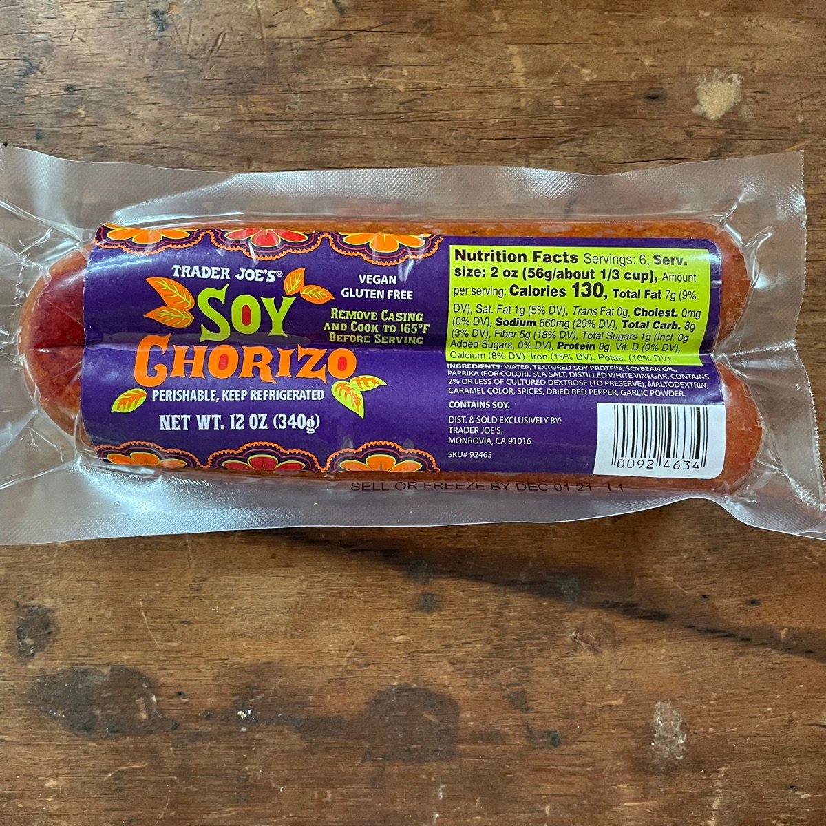 Soy chorizo trader joe's deals