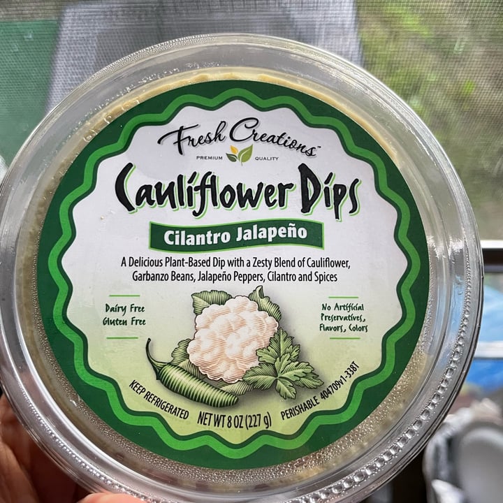 photo of fresh creations Cauliflower Dips Cilantro & Jalapeño shared by @klreindel on  01 Jun 2022 - review