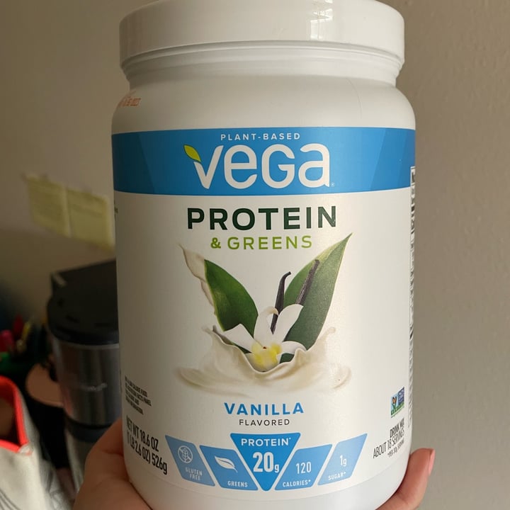 photo of Plant-Based Vega  Protein & Greens vanilla Flavor shared by @lorenakliu1 on  03 Feb 2022 - review
