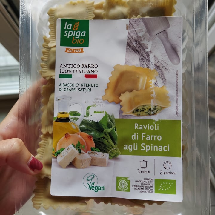 photo of La Spiga Bio Ravioli di farro con tofu e spinaci shared by @lidiaaguilar on  05 Aug 2021 - review