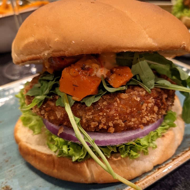 photo of Hans Im Glück German Burgergrill Kutscher - Spicy Patty with grilled vegetable tartare & rocket leaves shared by @reddishdevil on  25 Dec 2020 - review