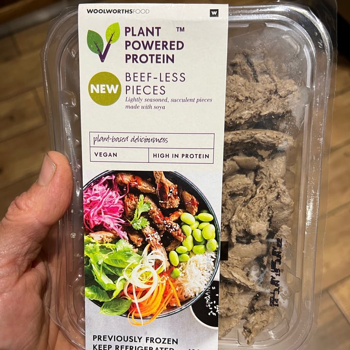 photo of Woolworths Plant Powered Beef-less Pieces shared by @tarnee on  07 Jun 2022 - review