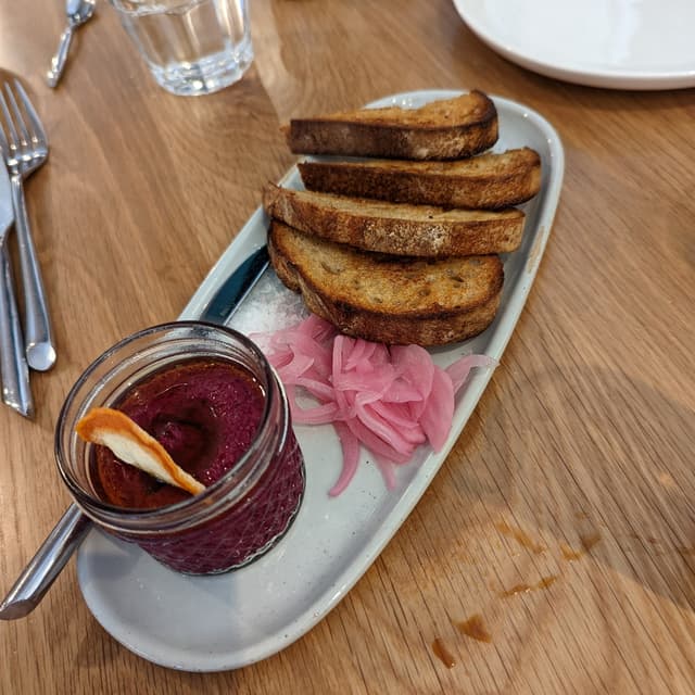 Photo of the dish “beet and orange pâté”