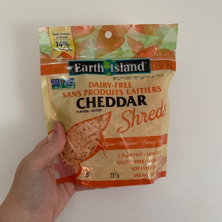 photo of Earth Island Cheddar Shreds shared by @lndsytrnr on  26 Jun 2021 - review