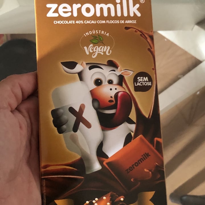 photo of Zeromilk Chocolate 40% Cacau com Flocos de Arroz shared by @kareneduardas on  23 Feb 2022 - review