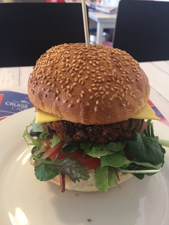 review photo of The Pink Deli Black Bean Burger shared by @debzeedoo on 14 Feb 2020 - review