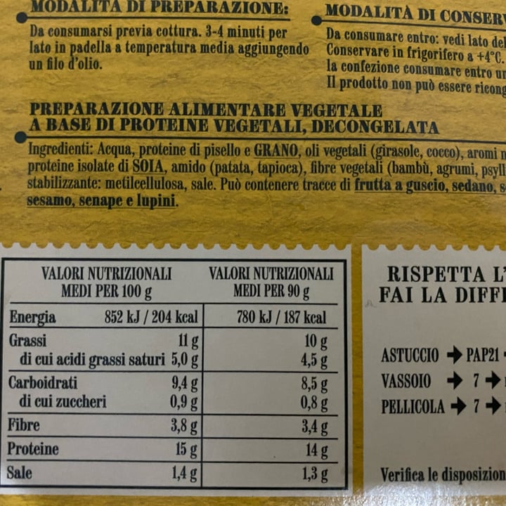 photo of Unconventional Filetti Vegetali 0% Pollo 100% Gusto - Plant Based Fillet shared by @federicar on  15 Sep 2022 - review