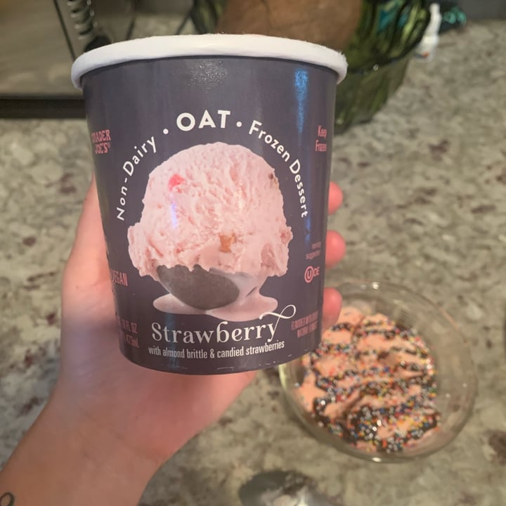 review photo of trader joe’s non-dairy oat frozen dessert non dairy icecream shared by @sydneyycannonn123 on 27 Jun 2022 - review