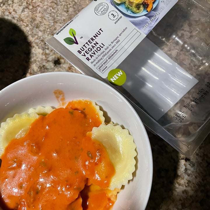 photo of Woolworths Food Butternut vegan ravioli shared by @lor on  27 Apr 2022 - review