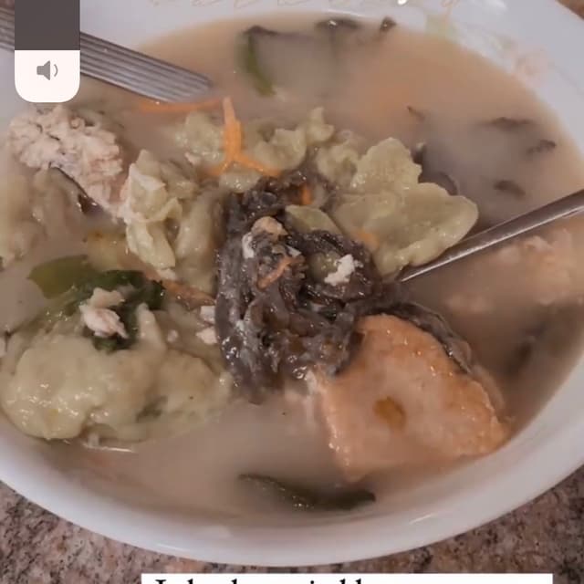 Photo of the dish “Spinach mee Hoon kueh”