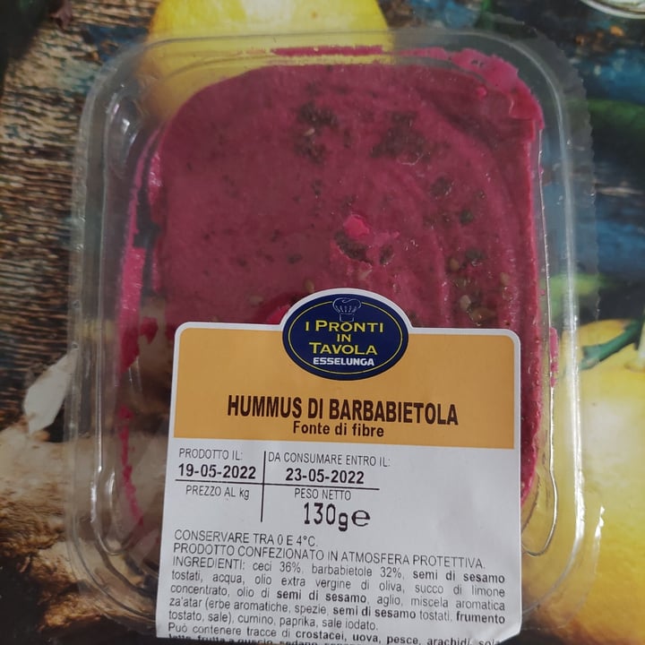 photo of I Pronti In Tavola Esselunga Hummus Di Barbabietola shared by @pru69 on  22 May 2022 - review