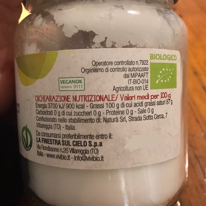 photo of Vivibio Olio di cocco vergine shared by @bgenny on  23 Jan 2022 - review