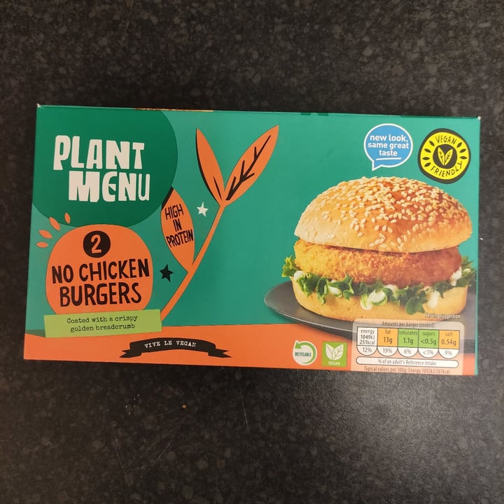 photo of Plant Menu 2 No Chicken Burgers shared by @ragamuffin on  06 Jun 2021 - review