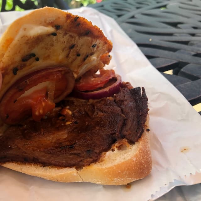 Foto do prato “Texan ‘Steak’ Panini”