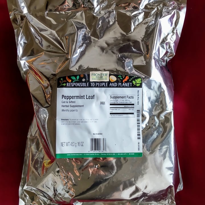 review photo of Frontier co-op Peppermint leaf tea shared by @levnagev on 05 Feb 2022 - review