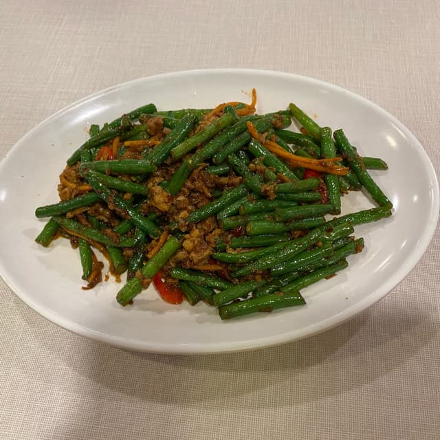 菜肴“Dried Chilli Fried French Bean”的照片