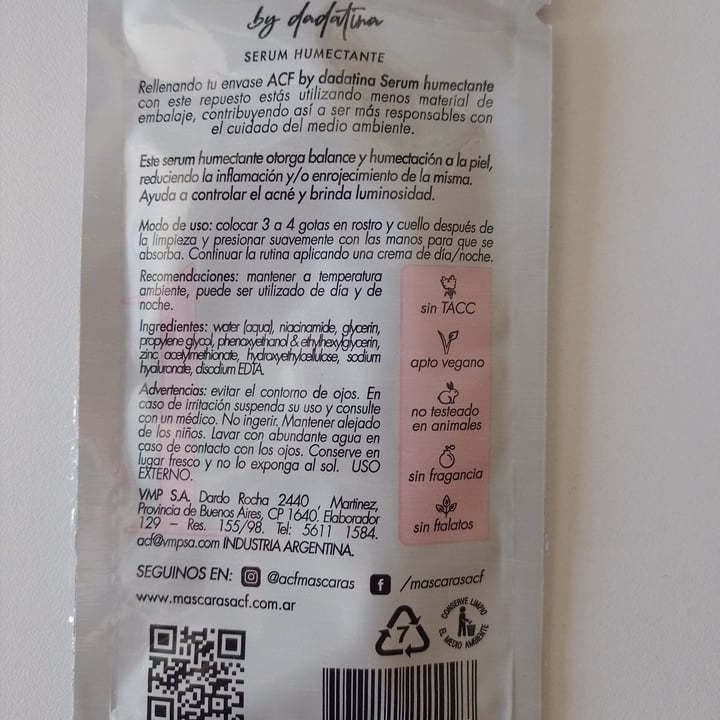 photo of Serum humectante By Dadatina Serum Humectante By Dadatina shared by @lulucess on  01 Apr 2022 - review