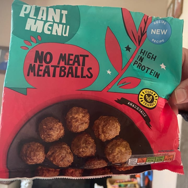 photo of Plant Menu No Meat Meatballs shared by @thebrummievegan on  29 May 2021 - review