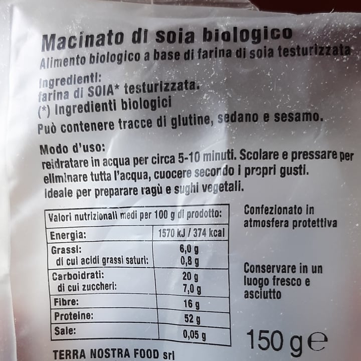 photo of Fatti per bene terranostra vegan Macinato di soia shared by @zetasimo83 on  27 Sep 2022 - review