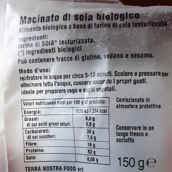 review photo of Fatti per bene terranostra vegan Macinato di soia shared by @zetasimo83 on 27 Sep 2022 - review