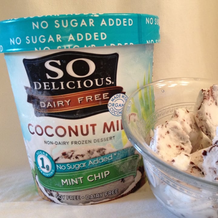photo of So Delicious Dairy Free Mint Chip Coconut Milk (No Sugar Added) shared by @manelin on  06 Jul 2022 - review