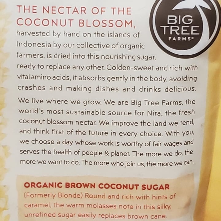 photo of Big Tree Farms Organic Brown Coconut Sugar shared by @brtjohns on  28 Oct 2022 - review