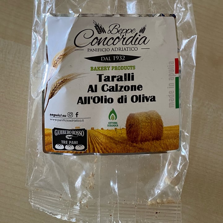 photo of Beppe Concordia Taralli Al Calzone shared by @veganmind on  31 Aug 2022 - review