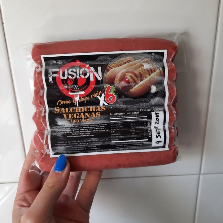 photo of Fusión vegana Salchichas Veganas tipo Viena shared by @vegaly on  05 Nov 2021 - review