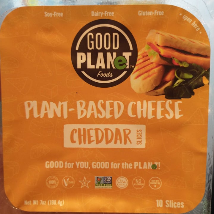 photo of Good Planet Foods Dairy-free Cheddar Cheese Slices shared by @cmeyers7743 on  15 May 2021 - review