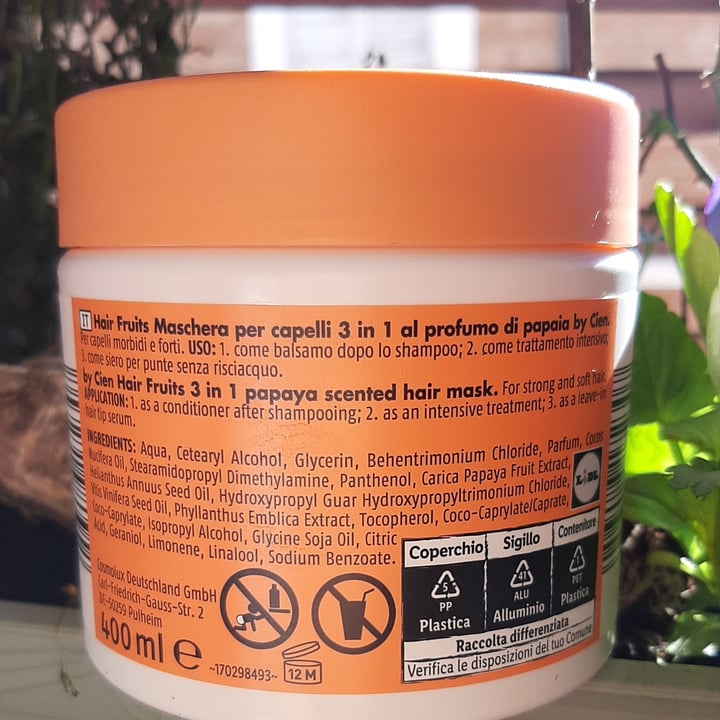 review photo of Cien Hair fruits maschera alla papaia shared by @simona1969 on 06 Nov 2022 - review