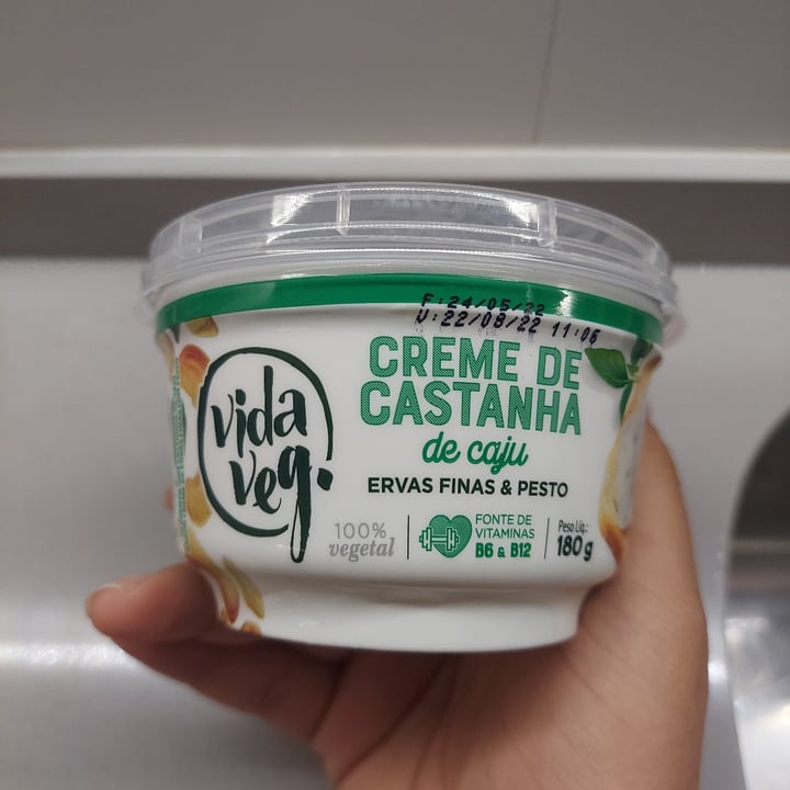 review photo of Vida Veg Creme de Castanha de Caju com Ervas Finas & Pesto shared by @jessicarodrigues on 05 Aug 2022 - review