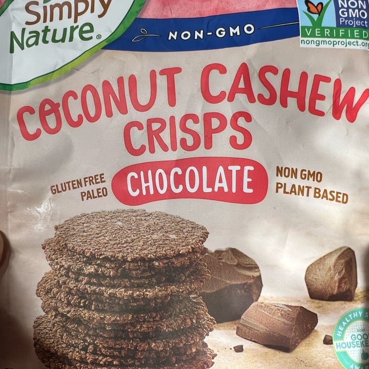 photo of Simply Nature Coconut cashew crisps - chocolate shared by @annettej on  17 Jul 2022 - review