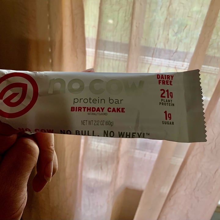 photo of No Cow Birthday Cake Protein Bar shared by @onehungryvegan on  07 Nov 2021 - review