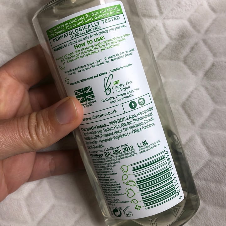 photo of Simple Soothing Facial Toner shared by @isabellaf on  09 Jul 2021 - review