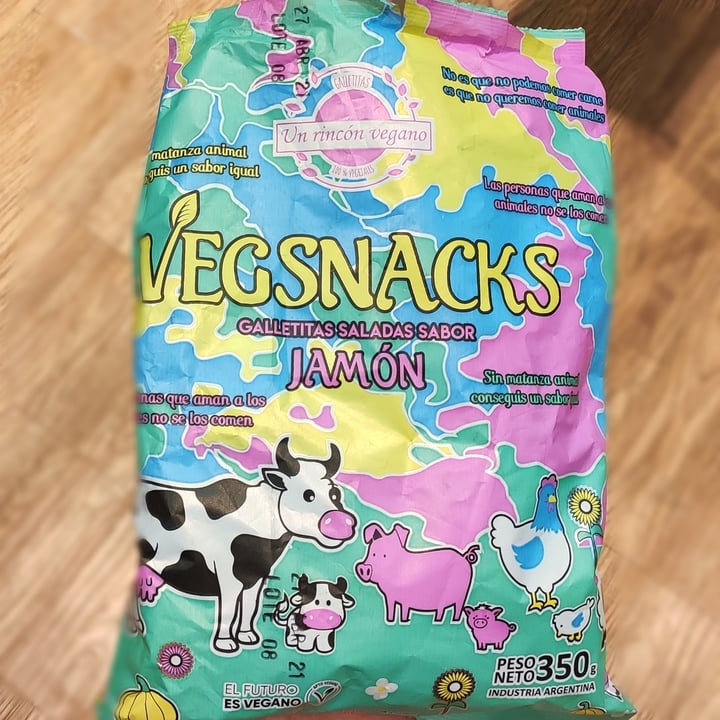 review photo of Un Rincón Vegano Vegsnacks Galletas Saladas sabor Jamon shared by @melinacmansilla on 20 Jan 2021 - review