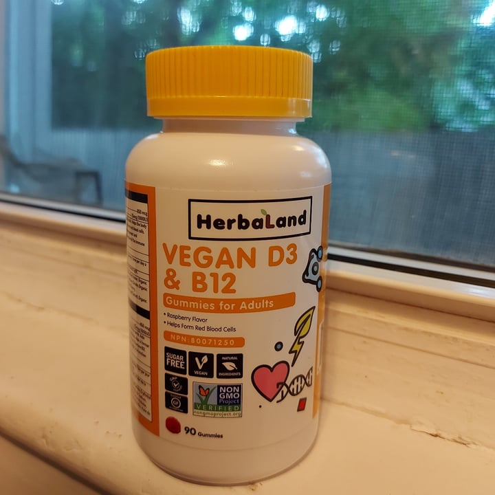 photo of HerbaLand Vegan D3 and B12 Gummies for Adults (Sugar-free) shared by @leahbelanger on  31 May 2021 - review