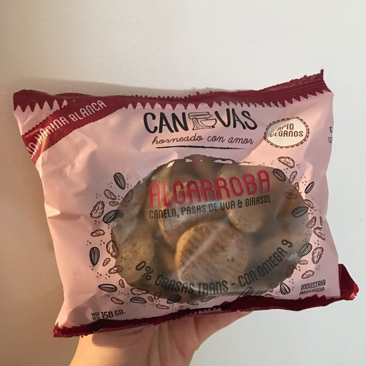 photo of Canvas Galletitas De Algarroba Con Canela, Pasas de Uva Y Girasol shared by @veganaabolicionista on  20 May 2020 - review