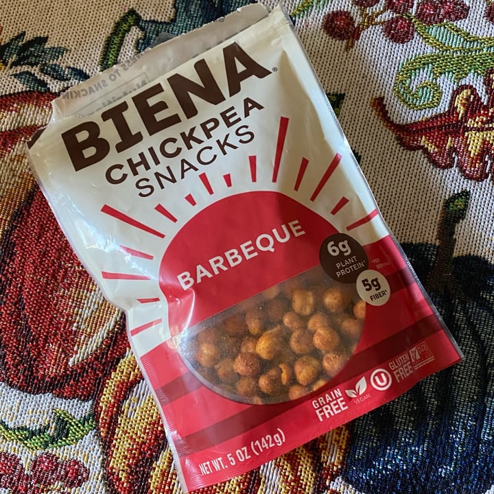 photo of Biena Snacks Chickpea Snacks Barbeque shared by @yarilovezzucchini on  06 Oct 2021 - review