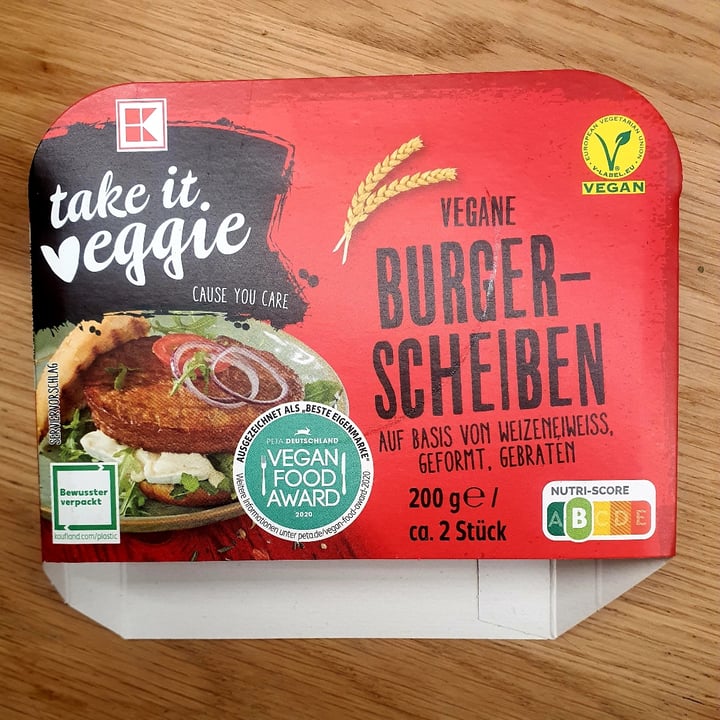 photo of Kaufland Take it Veggie Vegane Burgerscheiben shared by @jeanneloani on  05 Apr 2021 - review