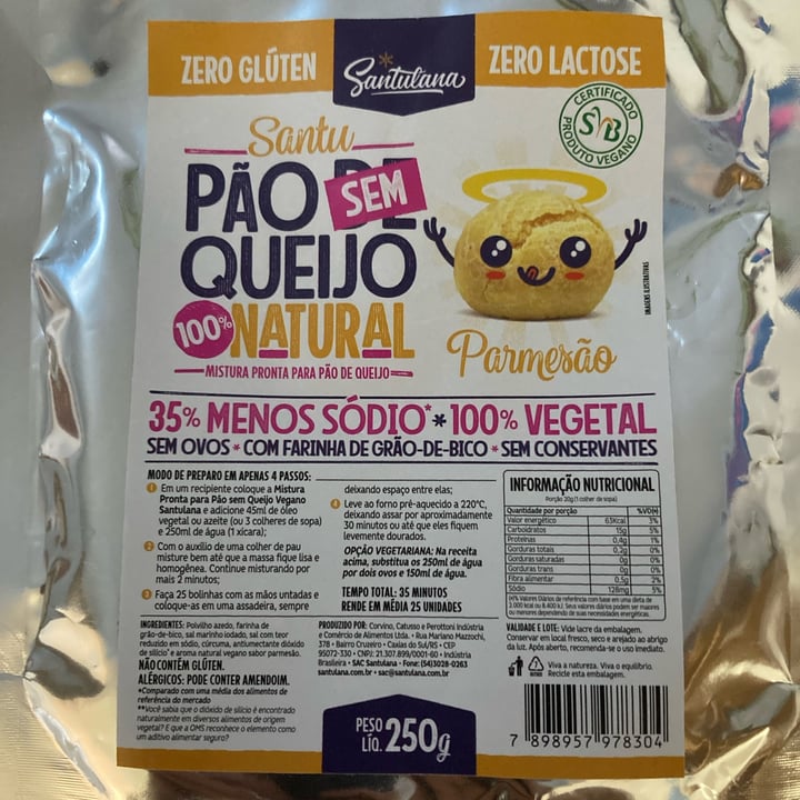 review photo of Santulana Pão Sem queijo natural sabor parmesão shared by @rakasignori on 18 Jun 2022 - review
