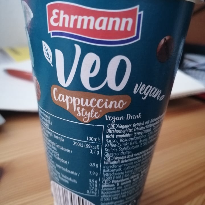 photo of Ehrmann Vegan Drink Cappuccino Style shared by @friesi on  15 Aug 2021 - review