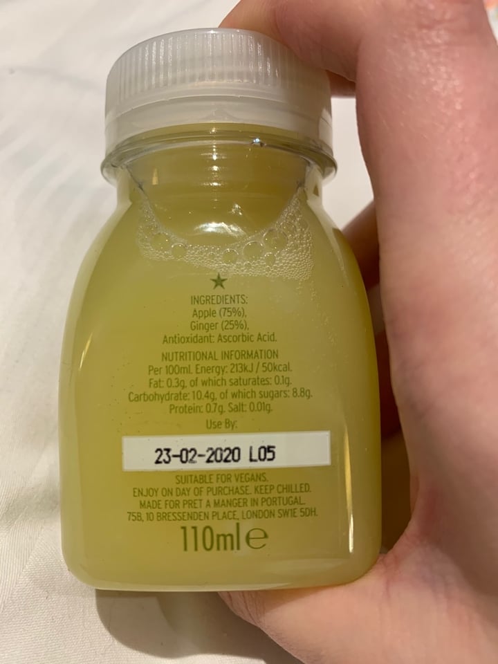 review photo of Pret A Manger Ginger Shot shared by @kayleigh-jade on 17 Feb 2020 - review