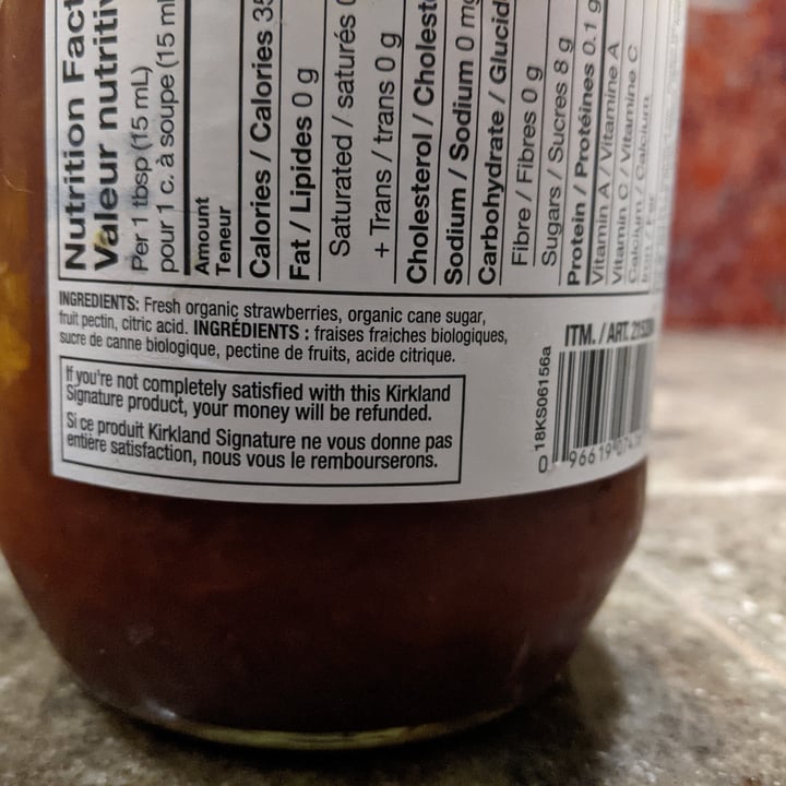 photo of Kirkland Signature Organic strawberry spread shared by @jay-bear on  24 Nov 2021 - review