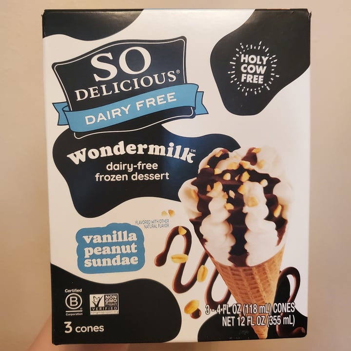 photo of So Delicious Dairy Free Vanilla Peanut Sundae Wondermilk Frozen Dessert shared by @klarina on  23 Jun 2022 - review