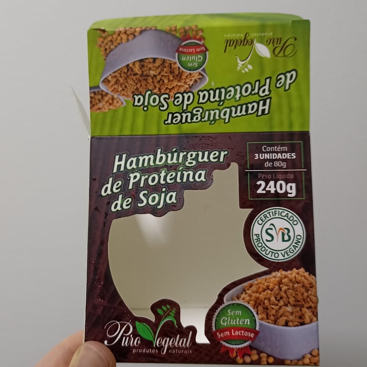 photo of Puro vegetal Hambúrguer De Soja shared by @thaisvegan on  18 Nov 2022 - review