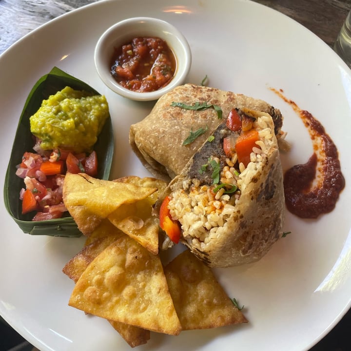photo of Clear Cafe Veggie burrito shared by @themancvegansg on  11 May 2022 - review