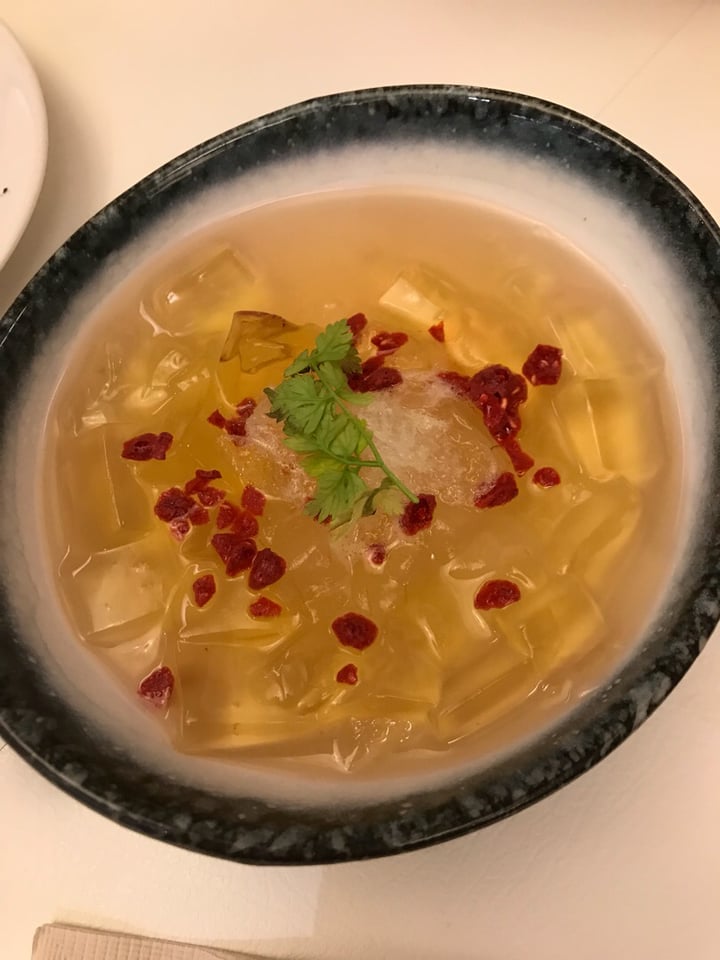 photo of LingZhi Vegetarian - Velocity@Novena Chilled Aloe Vera with Grass Jelly topped with Lime Sorbet shared by @opheeeliaaa on  26 May 2019 - review