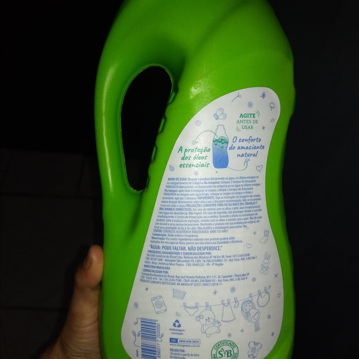 review photo of Vinagreen Amaciante De Roupas Algodão- 2 L shared by @gabicaetano on 22 Nov 2022 - review